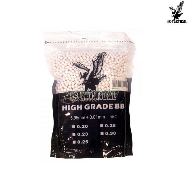 Busta pallini perfect 0.25gr white js tactical (js-bb0.25)