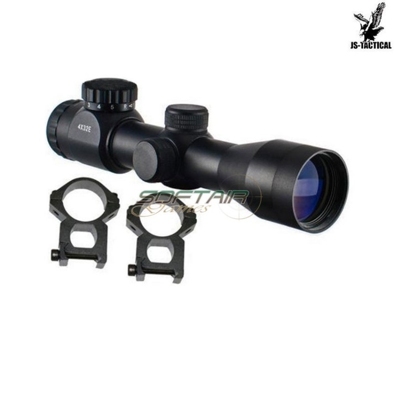 Ottica 4x32e Black Js Tactical (js-4x32e)