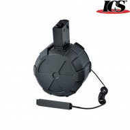 Electric magazine 1800bb drum m4/m16 black ics (ics-ic-mc239)