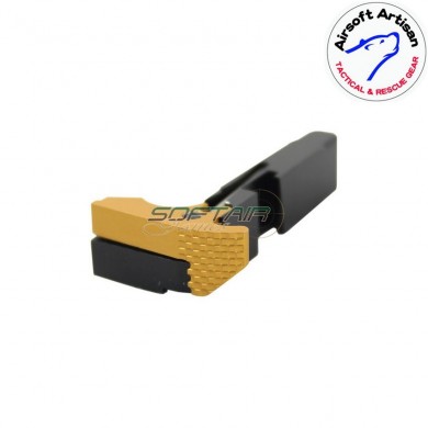 Ambi magazine catch gold cnc for glock marui/we/vfc series airsoft artisan (aa-glock-02-gd)