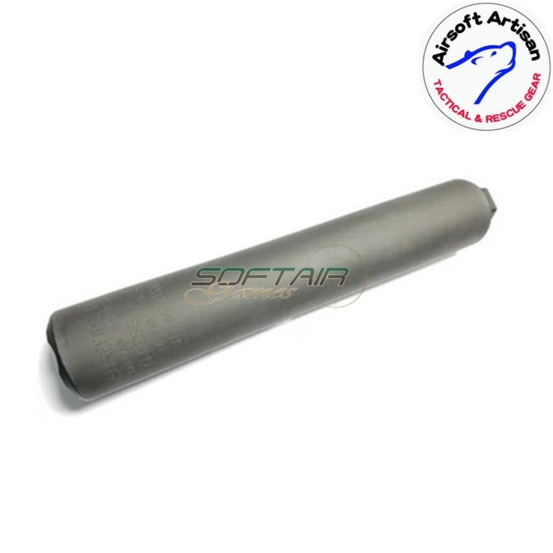 Silenziatore black 35x220mm 762 type 14mm ccw airsoft artisan (aa-sil-01-bk)
