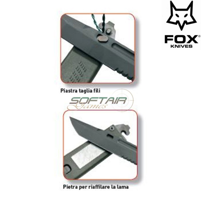 Survival combat knife leonida black fox knives (fx-0171107)