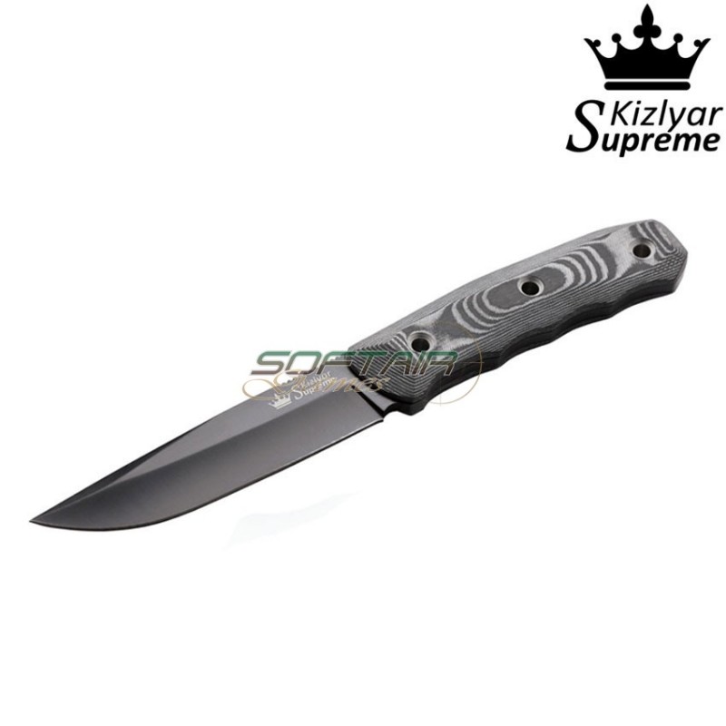 Coltello tactical lama fissa echo d2 black titanium kizlyar supreme (kz-kk0062)