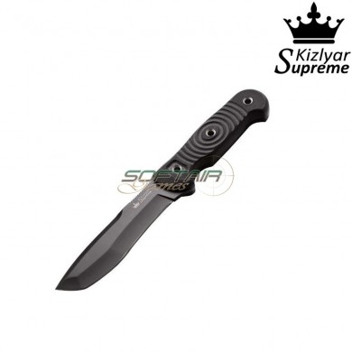 Coltello tactical lama fissa vendetta aus-8 black titanium kizlyar supreme (kz-kk0220)