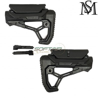 Fab gl-core style stock black for aeg milsim series (ms-g100-bk)