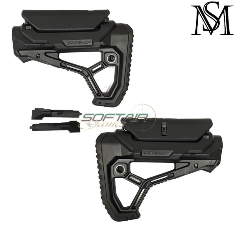 Fab gl-core style stock black for aeg milsim series (ms-g100-bk)