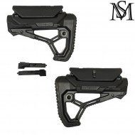 Fab gl-core style stock black for aeg milsim series (ms-g100-bk)