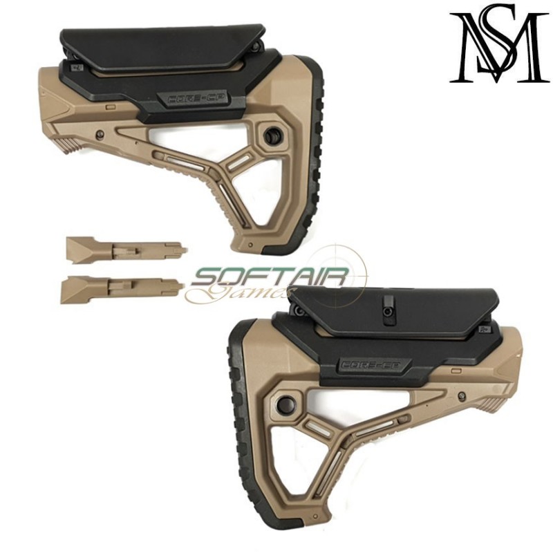 Calcio fab gl-core style dark earth/black per aeg milsim series (ms-g100-de/bk)