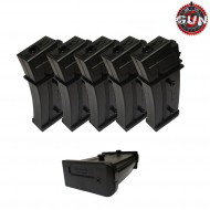 Set 5 pieces mid-caps magazines 125bb black for g36 gun five (gf-mg-005-5)