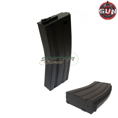 Mid-cap metal magazine 130bb black for m4 gun five (gf-mg-013)