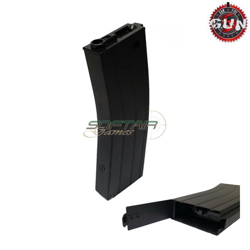 Hi-cap metal flash magazine 360bb black for m4 gun five (gf-mg-015)