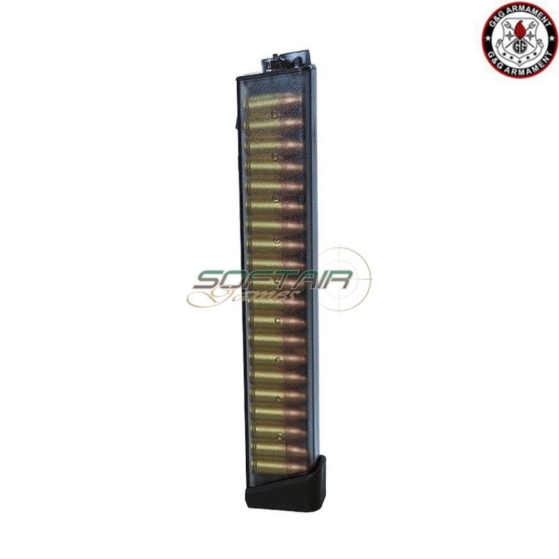 Mid-cap magazine w/dummy bullets 60bb black for arp9 g&g (gg-08158-1)