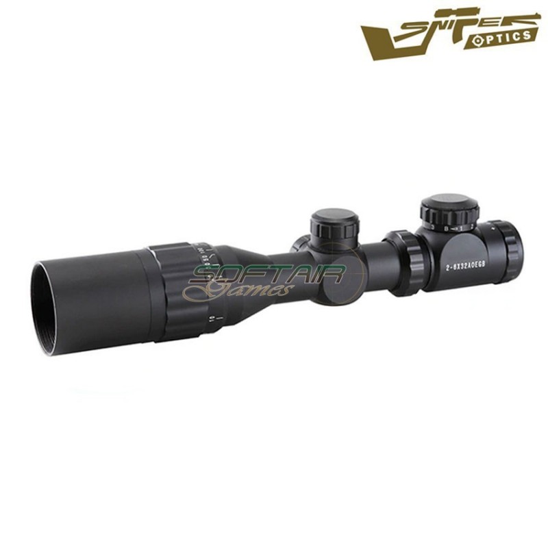 Ottica reticolo illuminato 2-6x32aoeg black sniper optics® (so-2-6x32aoeg)