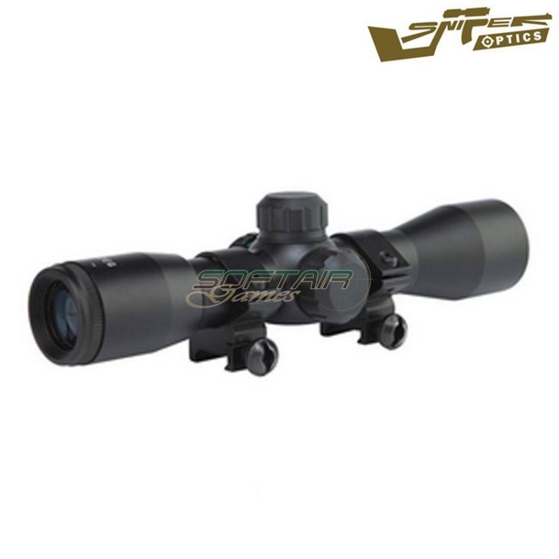 Scope illuminated reticle 4x32eg short black sniper optics® (so-4x32eg-short)