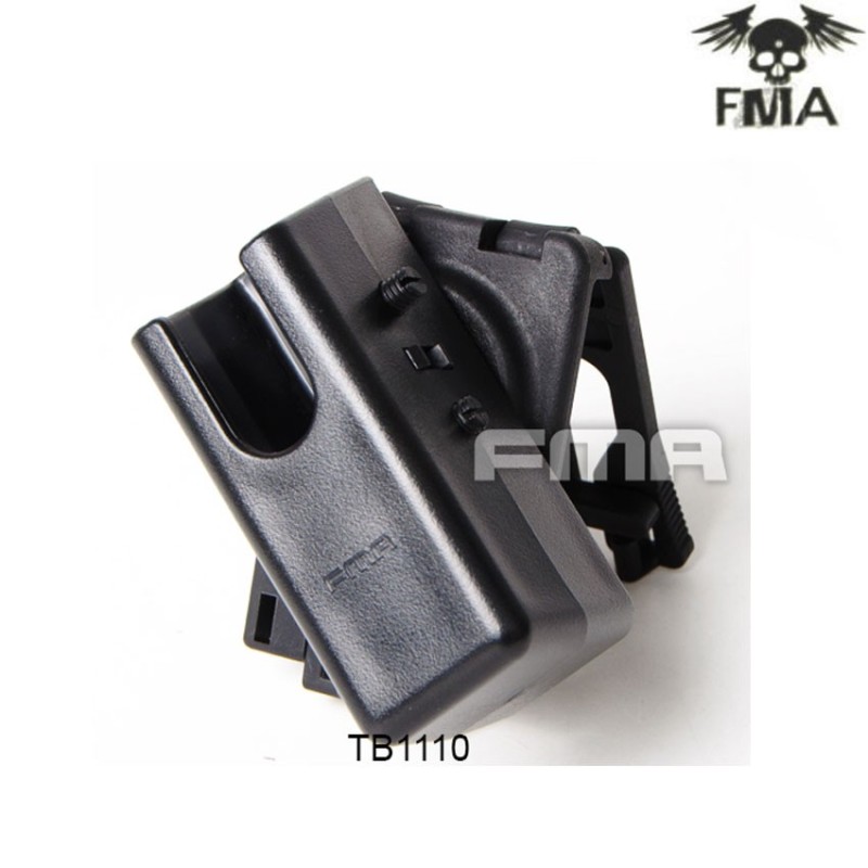 Ghost straight 360 type black pistol magazine pouch fma (fma-tb1110-bk)