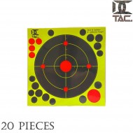 20 pieces set targets 8" shooting reactive d.c. tactical (dctac-rt-8)
