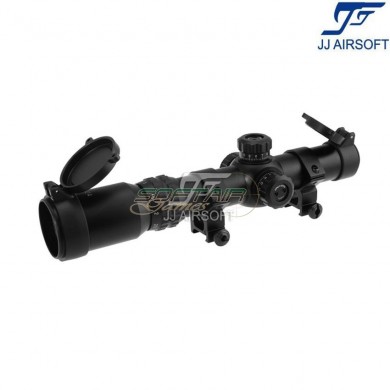 Scope 1-4x26e red/green reticle black jj airsoft (ja-5301-bk)