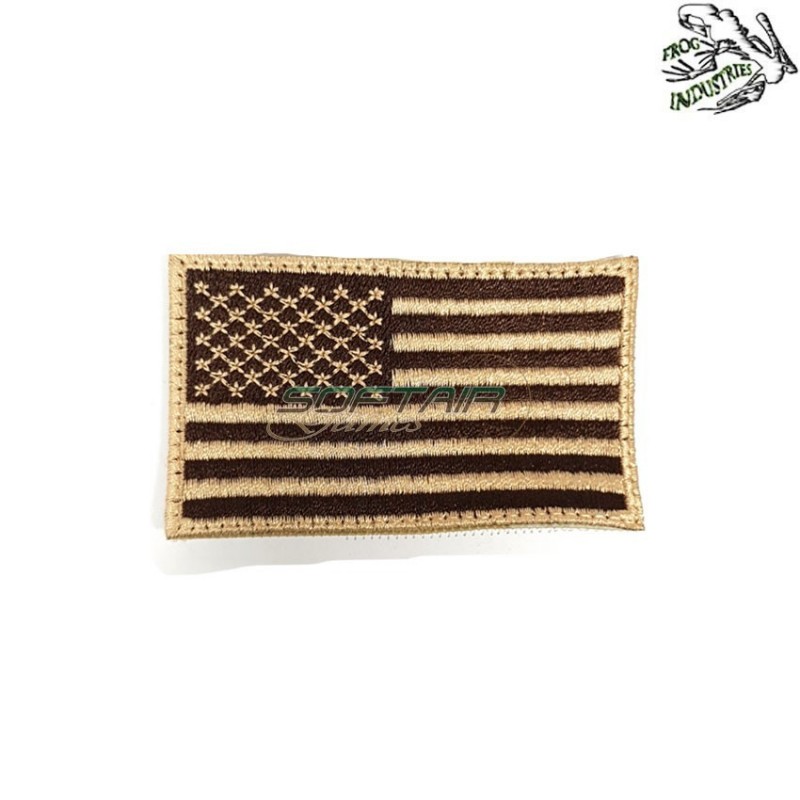Patch ricamata bandiera usa khaki frog industries® (fi-emb-11-002-kh)
