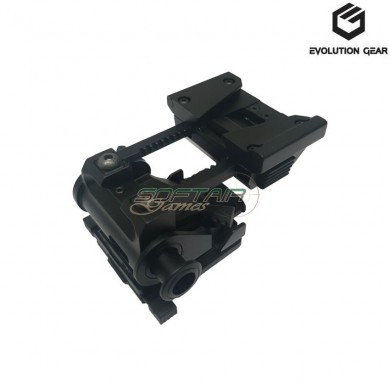 Helmet mount  l4g24 with skeleton shroud set black evolution gear® (evg-202-bk)