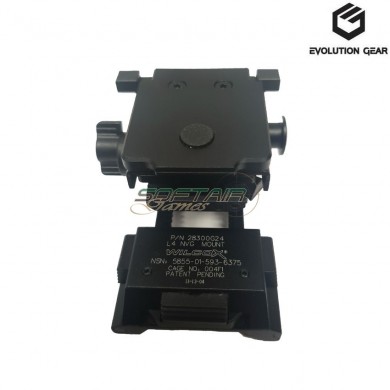 Mount elmetto l4g24 con skeleton shroud set black evolution gear® (evg-202-bk)