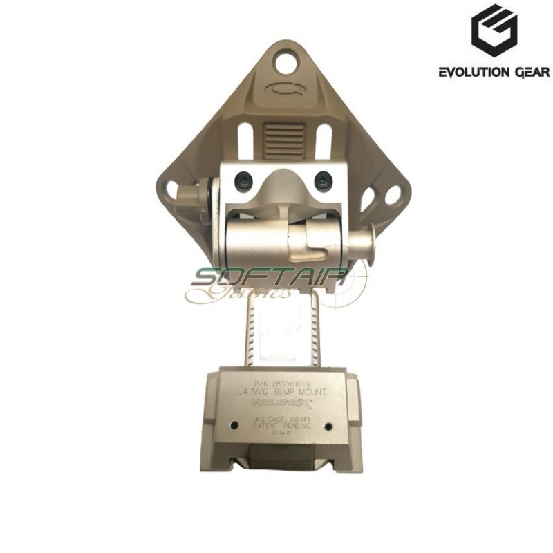 Helmet mount l4g19 with shroud set silver evolution gear® (evg-204-sl)