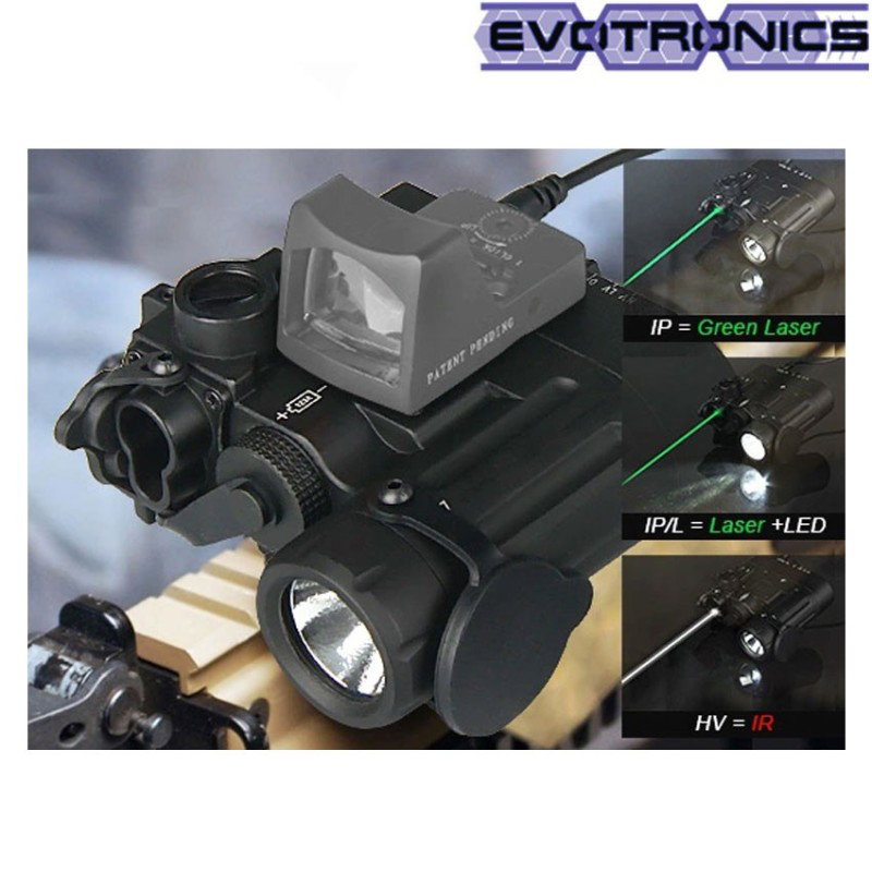 Dbal-d2 laser green c/ir point black evotronics (evo-15-0074-bk)