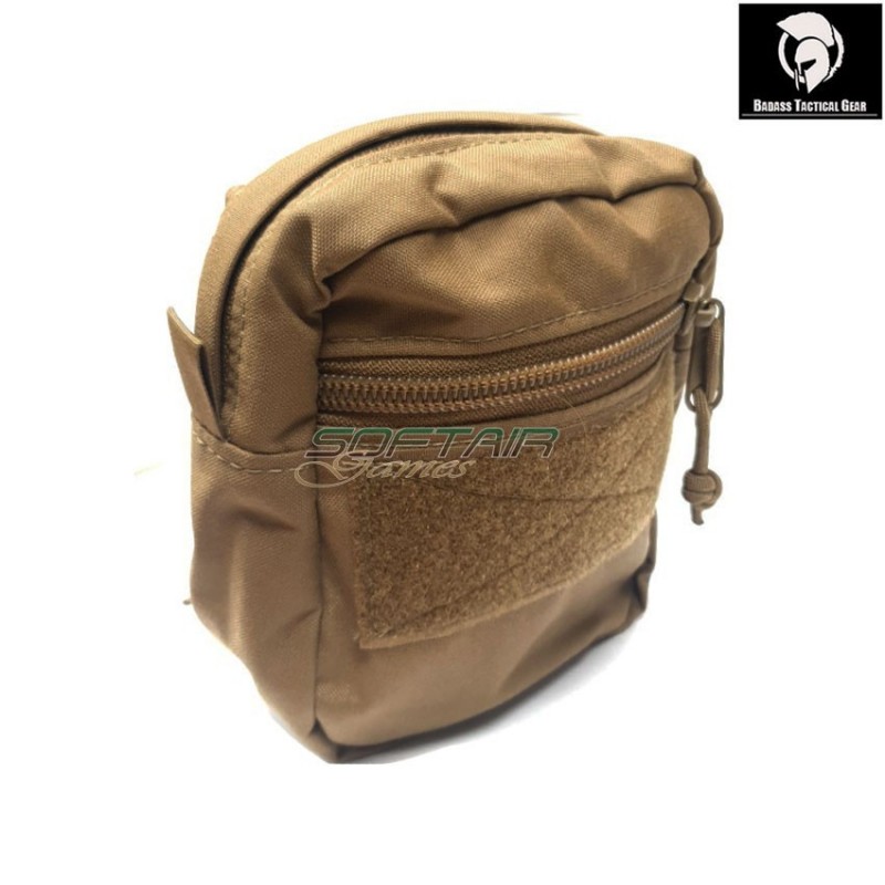 Medium double zip utility pouch coyote brown® badass tactical gear (btg-105-dzu-m-01-cb)