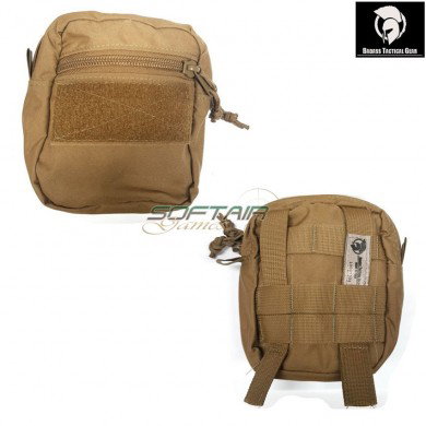 Medium double zip utility pouch coyote brown® badass tactical gear (btg-105-dzu-m-01-cb)