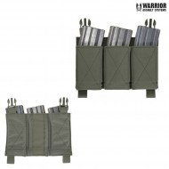 Removable triple elastic mag pouch ranger green warrior assault systems (w-eo-dfp-temp-rg)