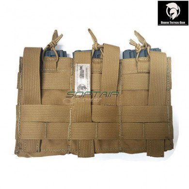 Triple 5.56 fast pouch coyote brown® badass tactical gear (btg-104-ot3-01-cb)