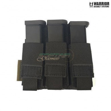 Tasca tripla action 9mm caricatori pistola black warrior assault systems (w-eo-tpda-9-blk)