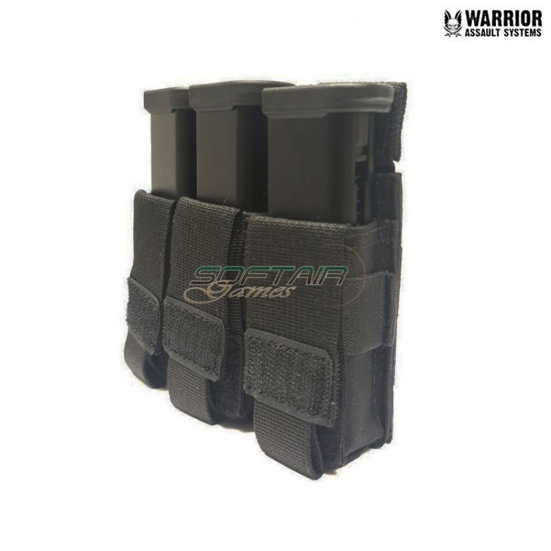 Tasca tripla action 9mm caricatori pistola black warrior assault systems (w-eo-tpda-9-blk)