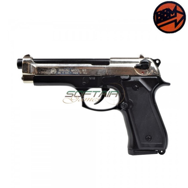 Pistola A Salve 92 Pak Bicolor Calibro 9 Bruni (br-1305bn)