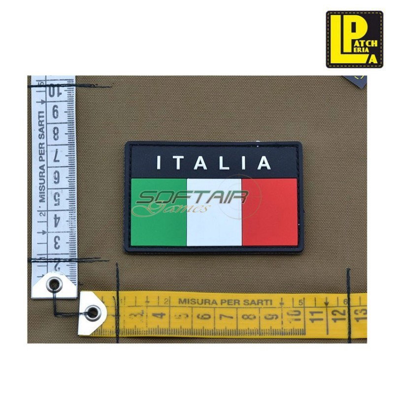 Military morale patch pvc italy flag patcheria (lp-ppvc079)