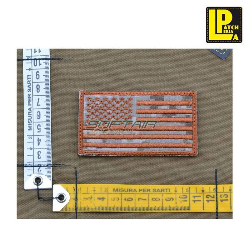 Military morale patch embroidered usa flag aor1 patcheria (lp-prc280)