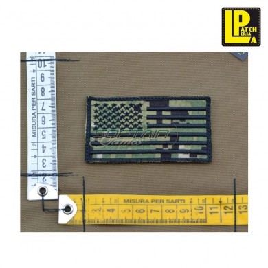Military morale patch embroidered usa flag aor2 reverse patcheria (lp-prc283)