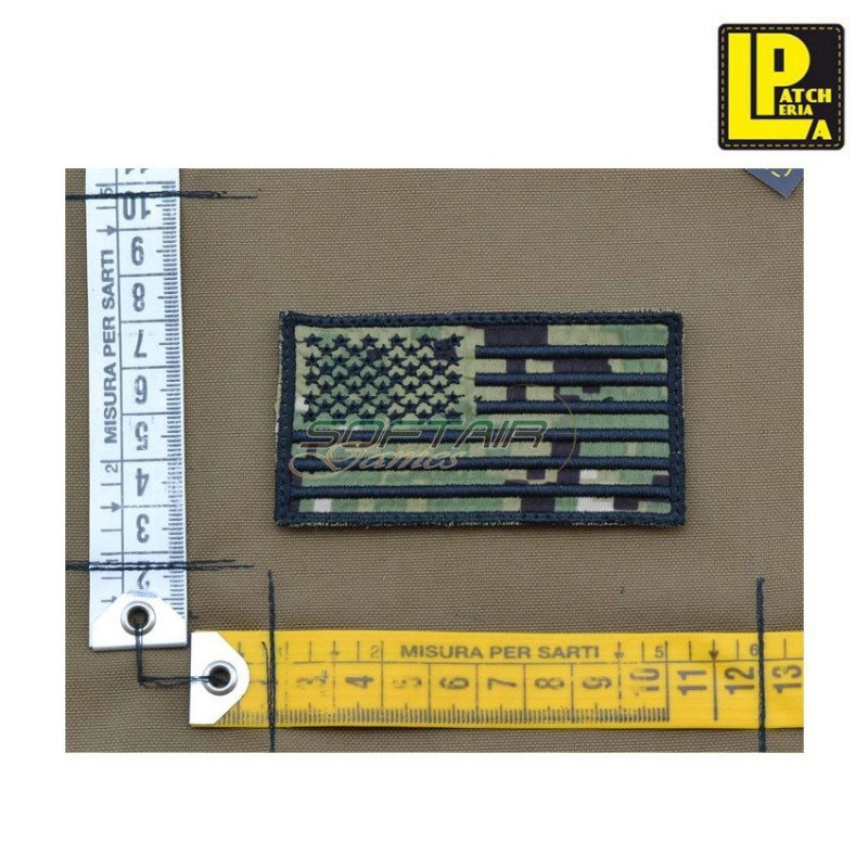 Military morale patch embroidered usa flag aor2 reverse patcheria (lp-prc283)