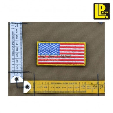 Military morale patch embroidered usa flag color patcheria (lp-prc287)