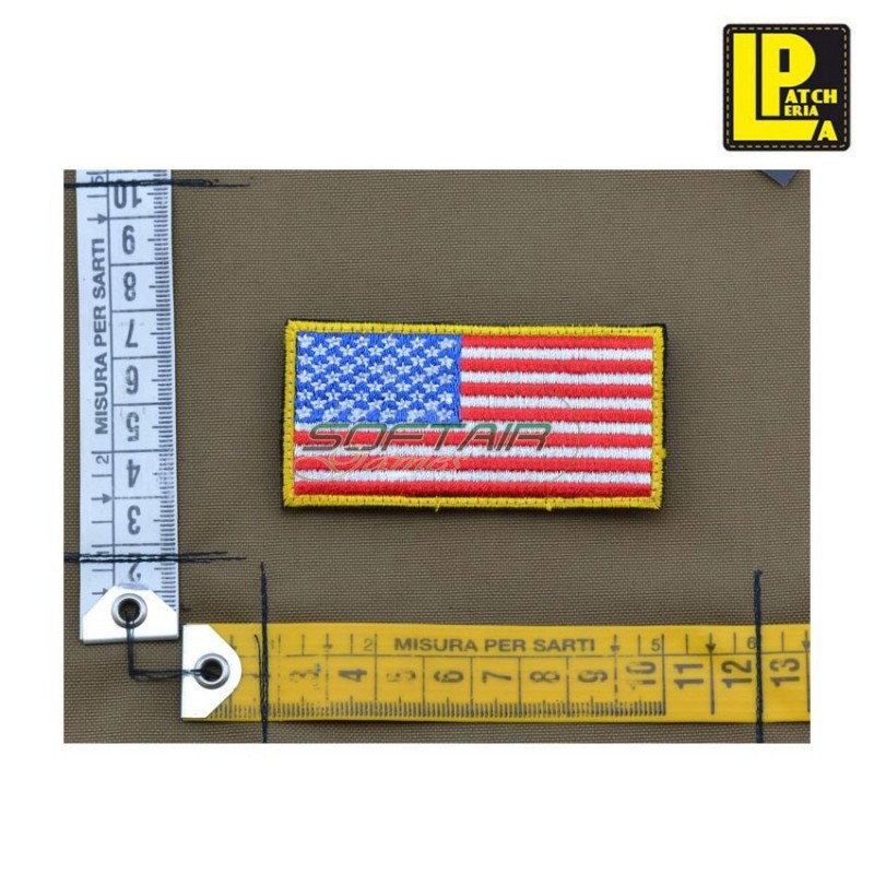 Military morale patch embroidered usa flag color patcheria (lp-prc287)