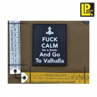 Military morale patch pvc keep calm die in battle and go to valhalla black patcheria (lp-ppvc173)
