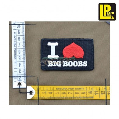 Military morale patch ricamata i love big boobs patcheria (lp-prc598)