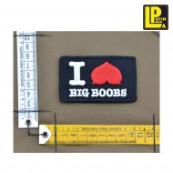 Military morale patch ricamata i love big boobs patcheria (lp-prc598)