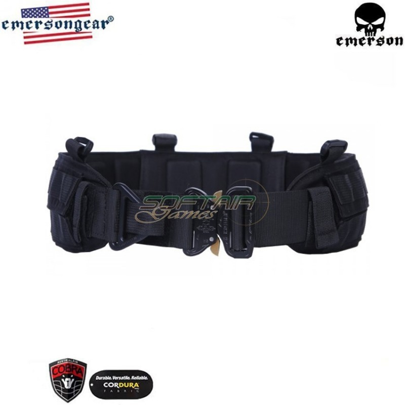 Cobra battle molle belt blue label black emerson (emb9392bk)