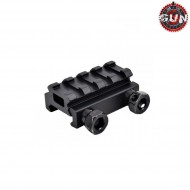 4 slots raised 1/2 inch black for 20mm rails gun five (gf-rt4l)