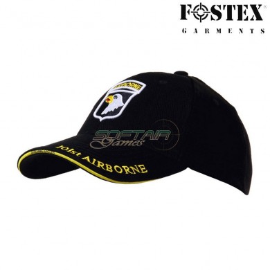 Cappello baseball 101st airborne black fostex (fx-215164-275-bk)
