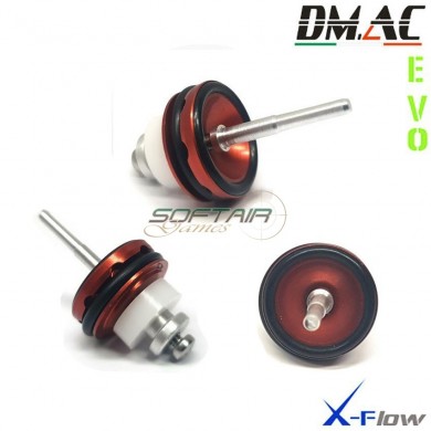 Testa Pistone X-flow Evo® Air Brake In Alluminio Silenziata Dm.ac (dmac-tp-sil-ab)
