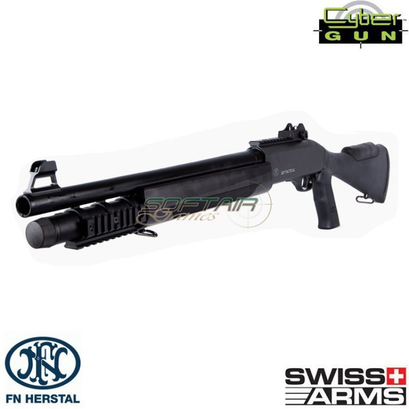 Fucile a co2 pompa slp tactical black fn herstal swiss arms cybergun (200304)