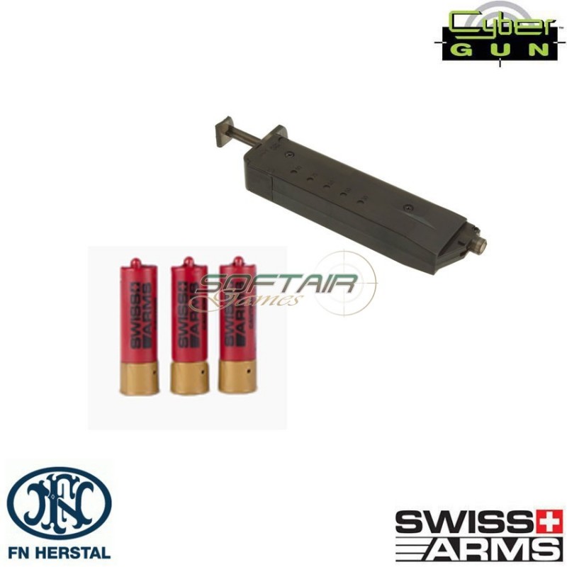 Fucile a co2 pompa slp tactical black fn herstal swiss arms cybergun (200304)