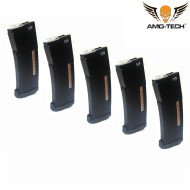 Set 5 mid-caps magazines 150bb epm golf black for m4 series amo-tech® (amt-mc-golf-bk-5)