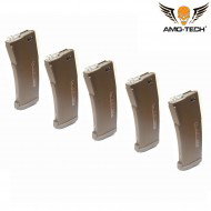 Set 5 mid-caps magazines 150bb epm golf dark earth for m4 series amo-tech® (amt-mc-golf-de-5)